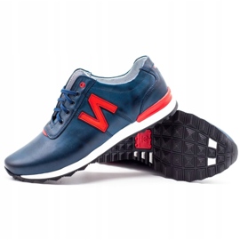 Joker Pantofi casual bărbați 301J bleumarin roșu albastru marin 3