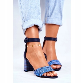 Sandale de damă Piele Maciejka Piele Albastru bleumarin 04235-17 / 00-5 albastru marin 3