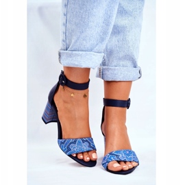 Sandale de damă Piele Maciejka Piele Albastru bleumarin 04235-17 / 00-5 albastru marin 2