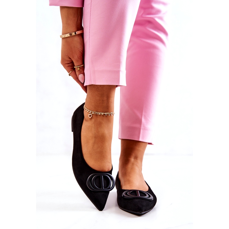 PS1 Balerini din piele intoarsa in negru Neriso Spitz 2