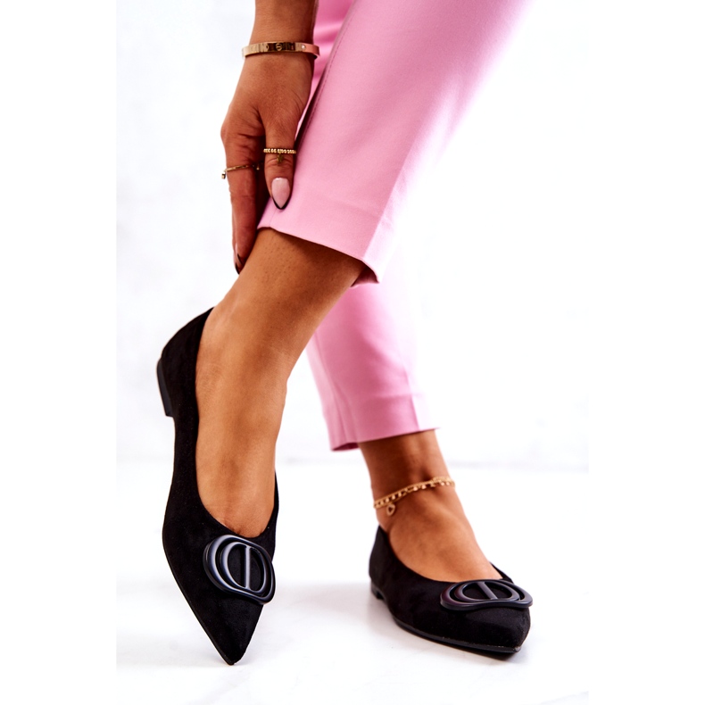 PS1 Balerini din piele intoarsa in negru Neriso Spitz 3