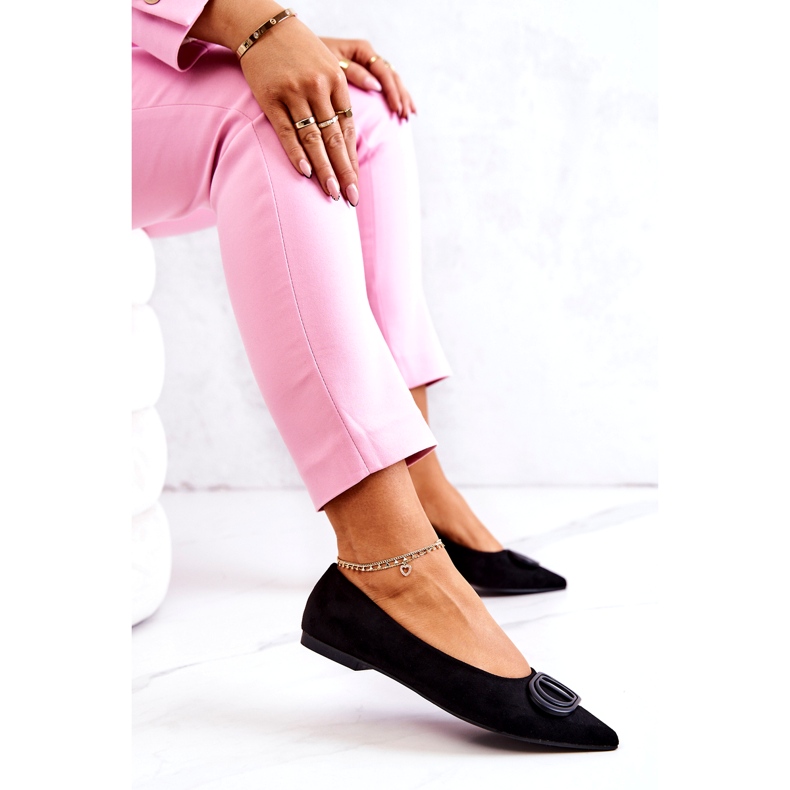 PS1 Balerini din piele intoarsa in negru Neriso Spitz 6