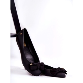 PH1 Balerini din cauciuc de damă cu fundă Negru Fergie 5