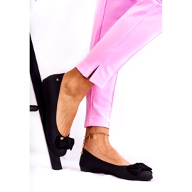 PH1 Balerini din cauciuc de damă cu fundă Negru Fergie 1