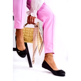 PH1 Balerini din cauciuc de damă cu fundă Negru Fergie 3