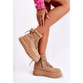 FB3 Botine de damă la modă bej La Blanca 1