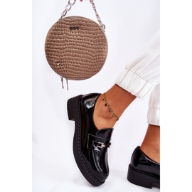 Pantofi Lacuiti Cu Ornament Argintiu Hestill Negru 1