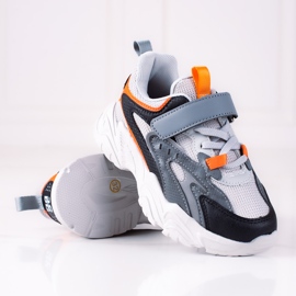 Adidași pentru băieți Shelovet pe o platformă groasă, gri multicolor 1