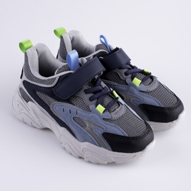 Adidași pentru băieți Shelovet pe o platformă albastră groasă albastru marin albastru multicolor 1