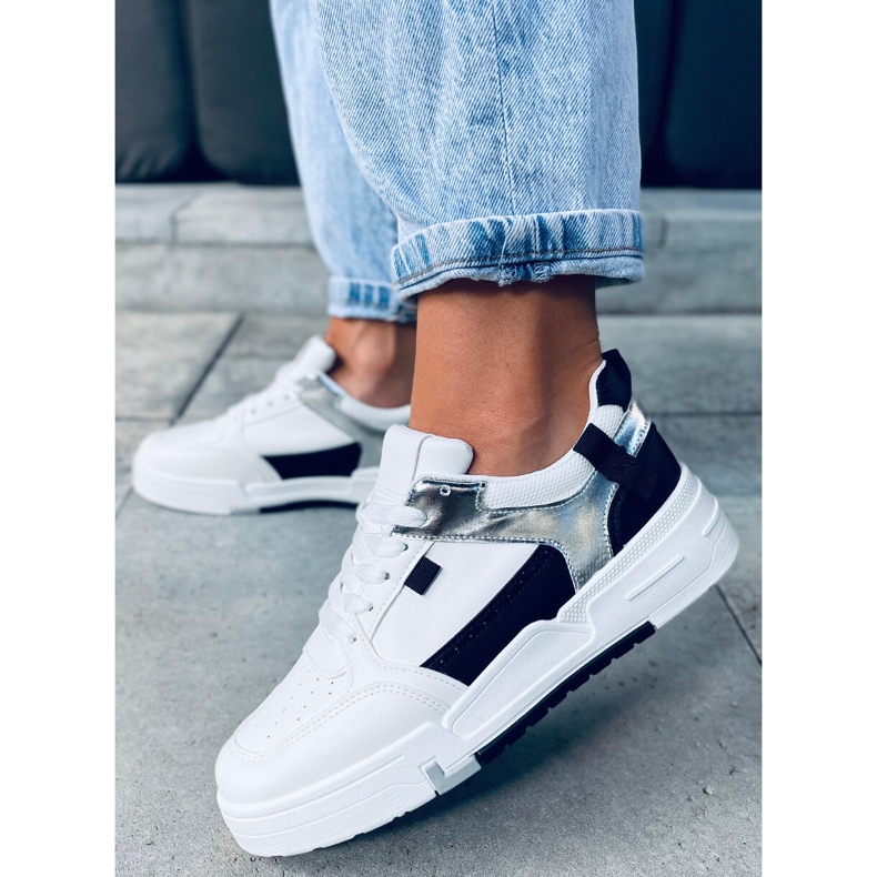 Pantofi de sport Cruz negri alb negru argint 1