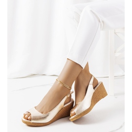 BM Sandale cu pană Golden Beldes de aur 1