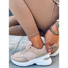 Pantofi sport pe toc ascuns Dafne Khaki bej 1 Pantofi sport pe toc ascuns Dafne Khaki bej 1