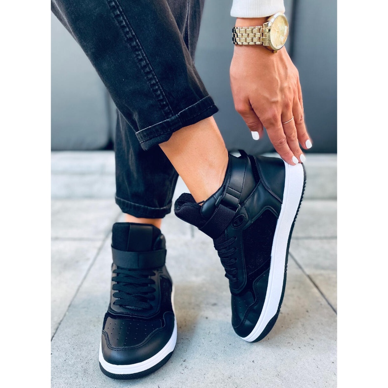 Tenisi înalți Carlota Black negru 1