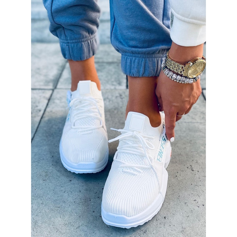 Hiral White sosete pantofi sport alb 1