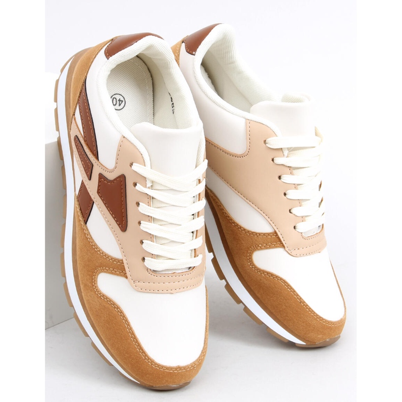 Pantofi sport dama Setto Camel maro multicolor 2