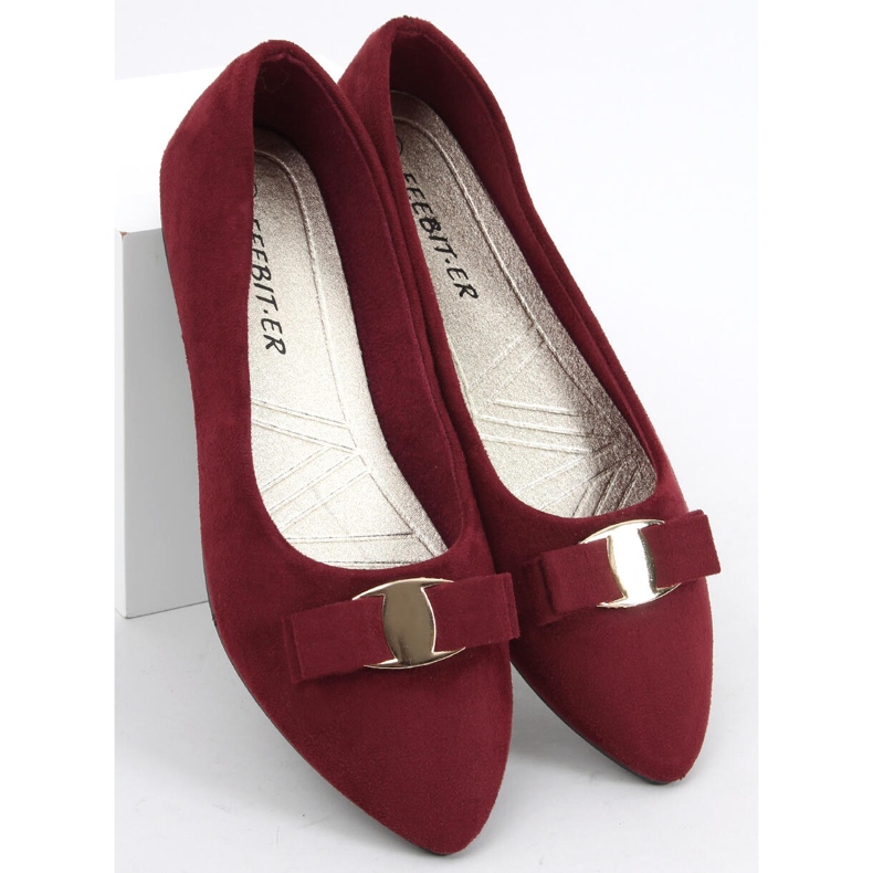 Balerini dama Janya Wine Red roșu multicolor 2