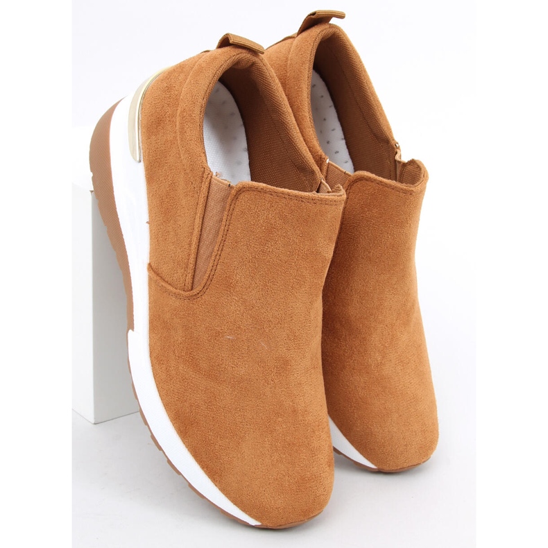 Pantofi cu pană Biflo Camel maro 2