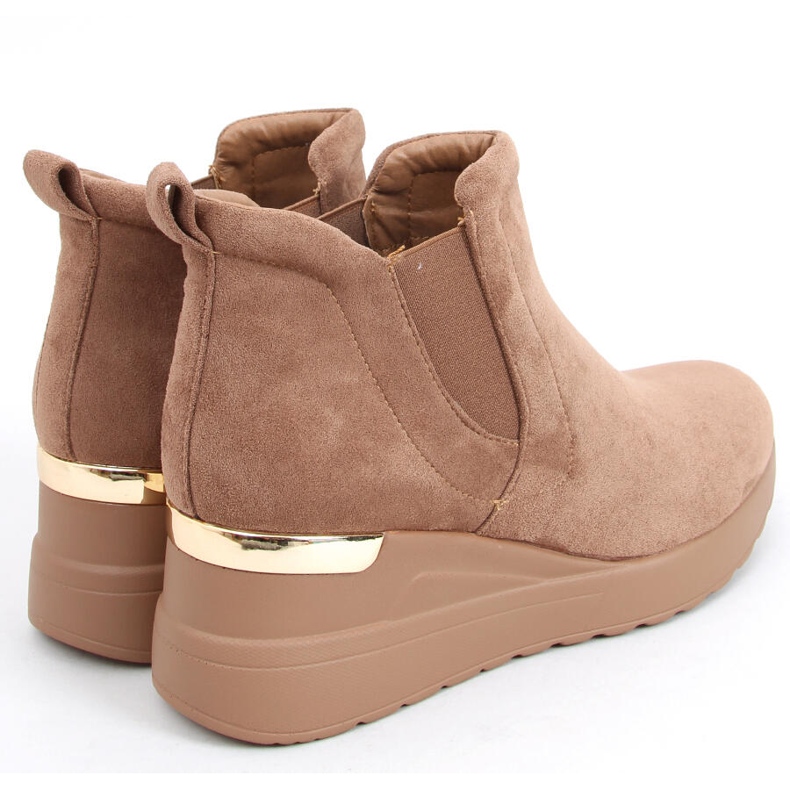 Pantofi cu pană Florens Khaki bej 2