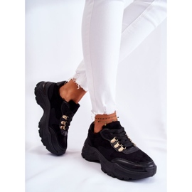 PG1 Pantofi sport de piele intoarsa dama pantofi sport negri Britany negru 1