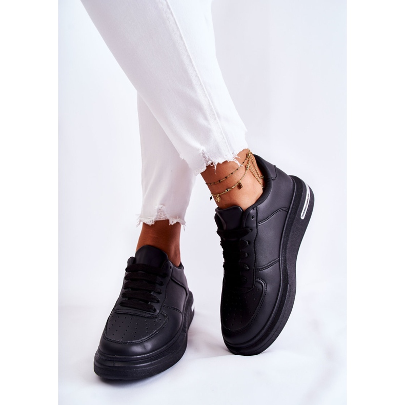 PG1 Pantofi sport clasici negri Jennys din piele negru 2 PG1 Pantofi sport clasici negri Jennys din piele negru 2