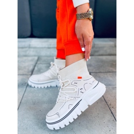 Pantofi sport cu șosete Malin Beige bej 1