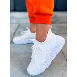 Pantofi sport cu șosete Indu White alb 1