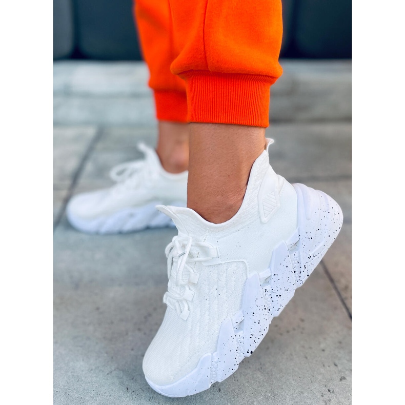 Pantofi sport cu șosete Indu White alb 1