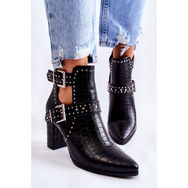 WJ2 Cizme Dama Pe Toc Cu Strasuri Negru Kelin 1 WJ2 Cizme Dama Pe Toc Cu Strasuri Negru Kelin 1