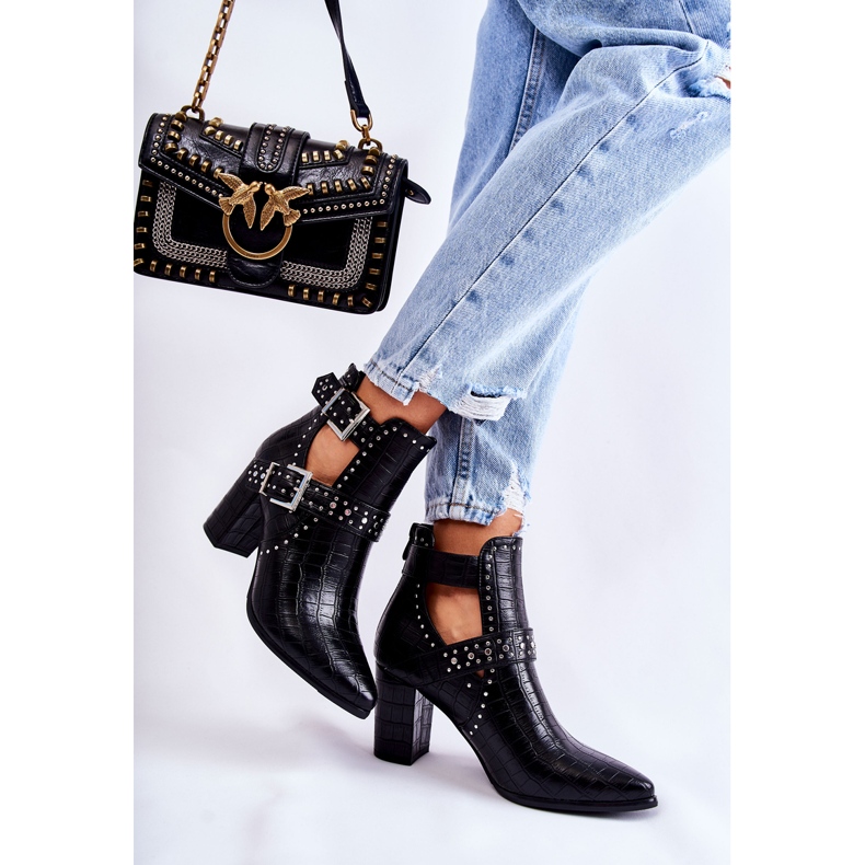 WJ2 Cizme Dama Pe Toc Cu Strasuri Negru Kelin 2 WJ2 Cizme Dama Pe Toc Cu Strasuri Negru Kelin 2