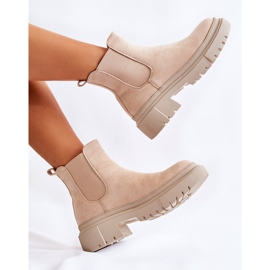 PS1 Cizme slip-on Lorea Bej din piele intoarsa 7