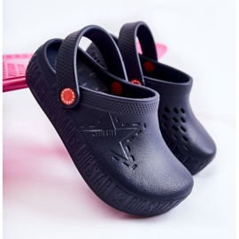 Papuci ușoare pentru copii Kroks Big Star II375002 Bleumarin albastru 1