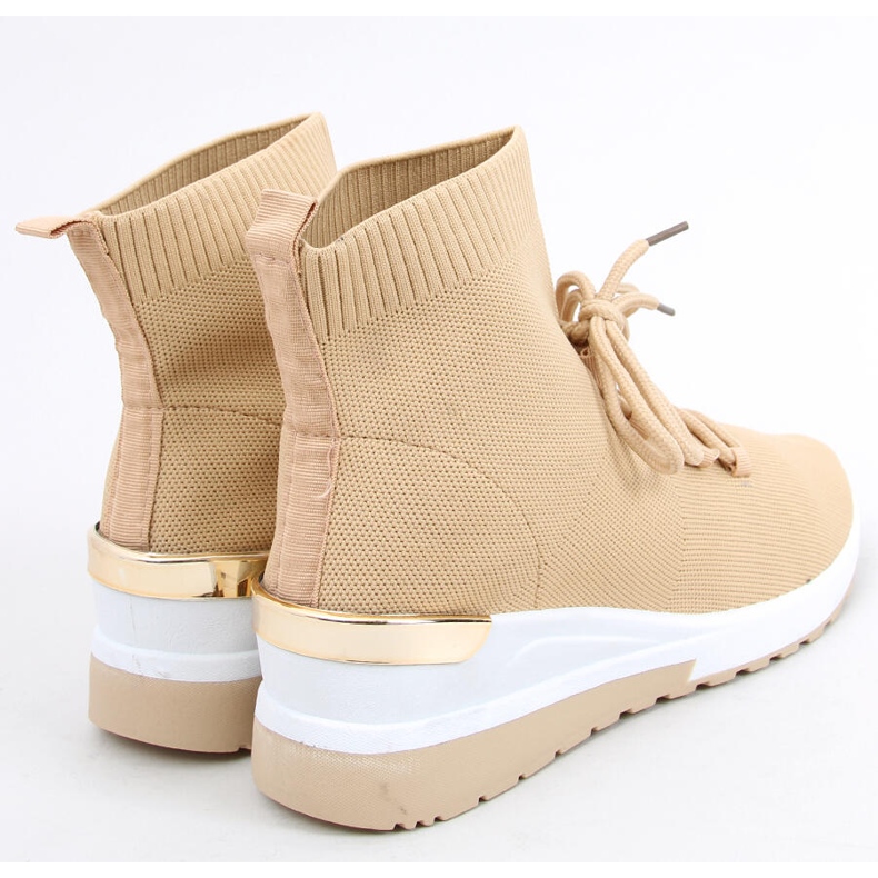 Pantofi Katrin Khaki Sock bej 2