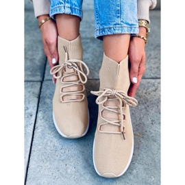 Pantofi Katrin Khaki Sock bej 1