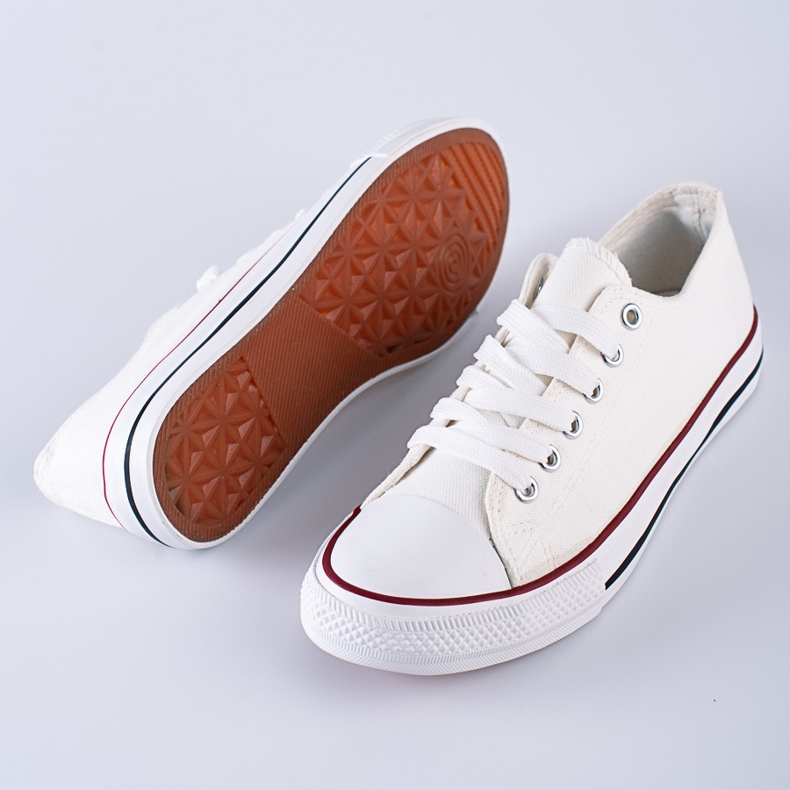 Tenisi albi Shelovet clasici pentru tineret 1