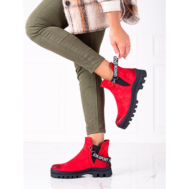 W. Potocki Muncitori din piele intoarsa rosie Potocki roșu 1