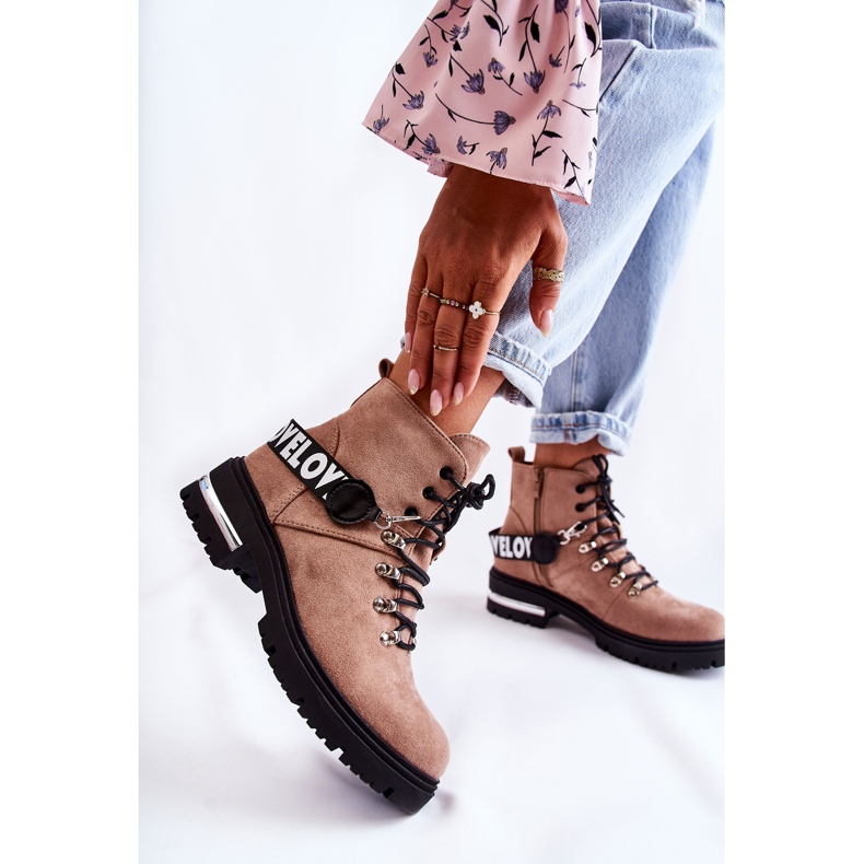 PS1 Cizme Călduțe De Căprioară Cu Curea Maro Aurelio bej 1