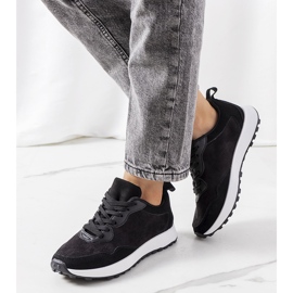 Adidași Buoro de damă de culoare neagră negru 1