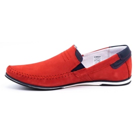 KOMODO Mocasini din piele pentru bărbați 876 roșu roşu 1