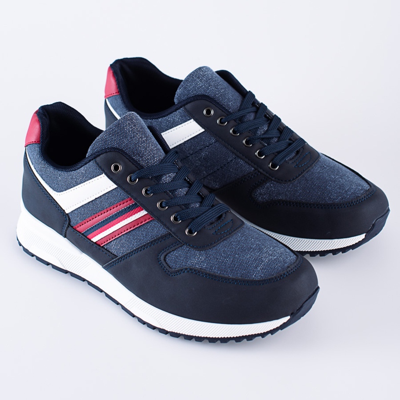 Pantofi sport confortabili pentru bărbați Shelovet bleumarin albastru marin 2