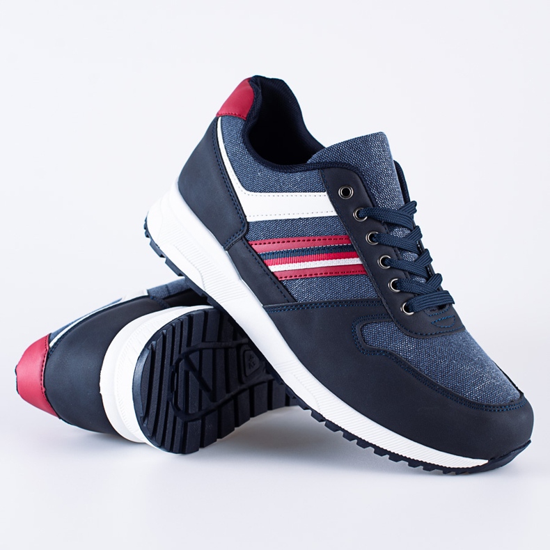 Pantofi sport confortabili pentru bărbați Shelovet bleumarin albastru marin 1