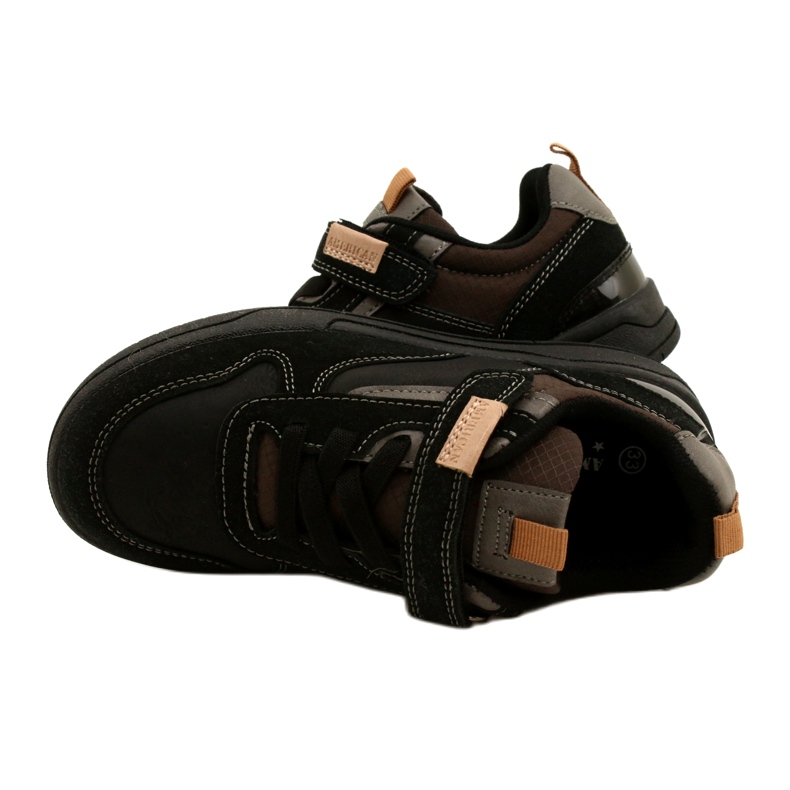 Pantofi sport băieți American Club ES95/22 negri negru 5