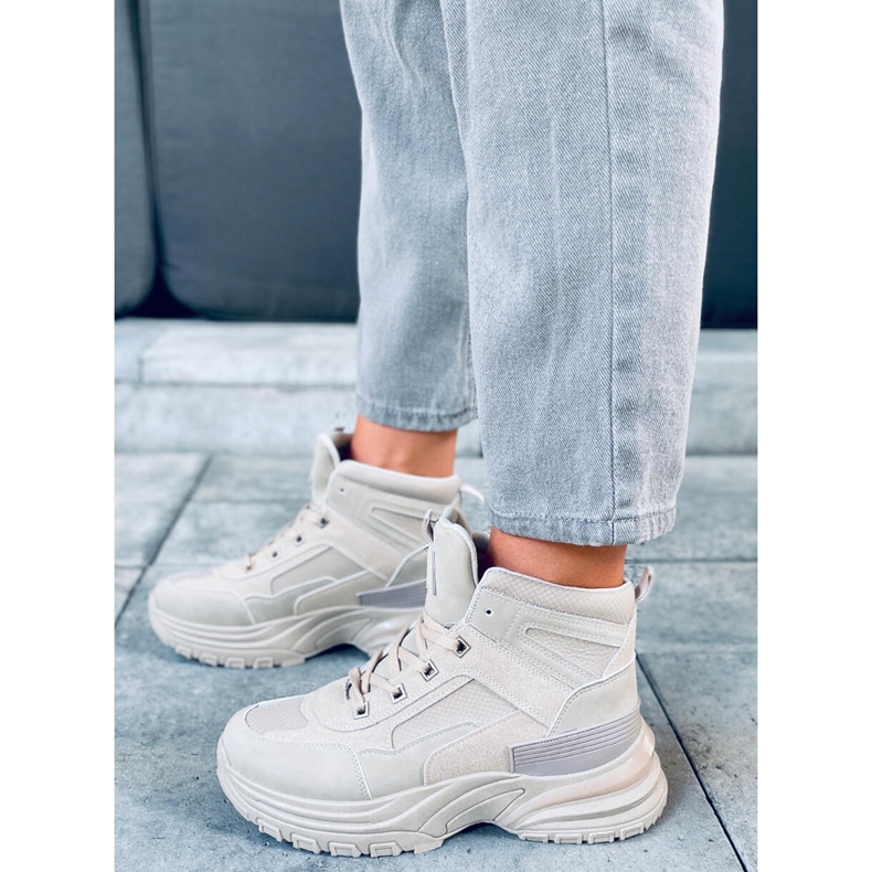 Tenisi înalți Diana Beige bej 1