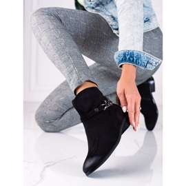 W. Potocki Cizme de dama Potocki, cizme de cowboy cu lant negru 1