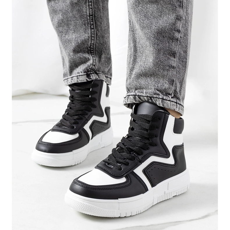 Tenisi Black Rosed pentru glezne negru 1