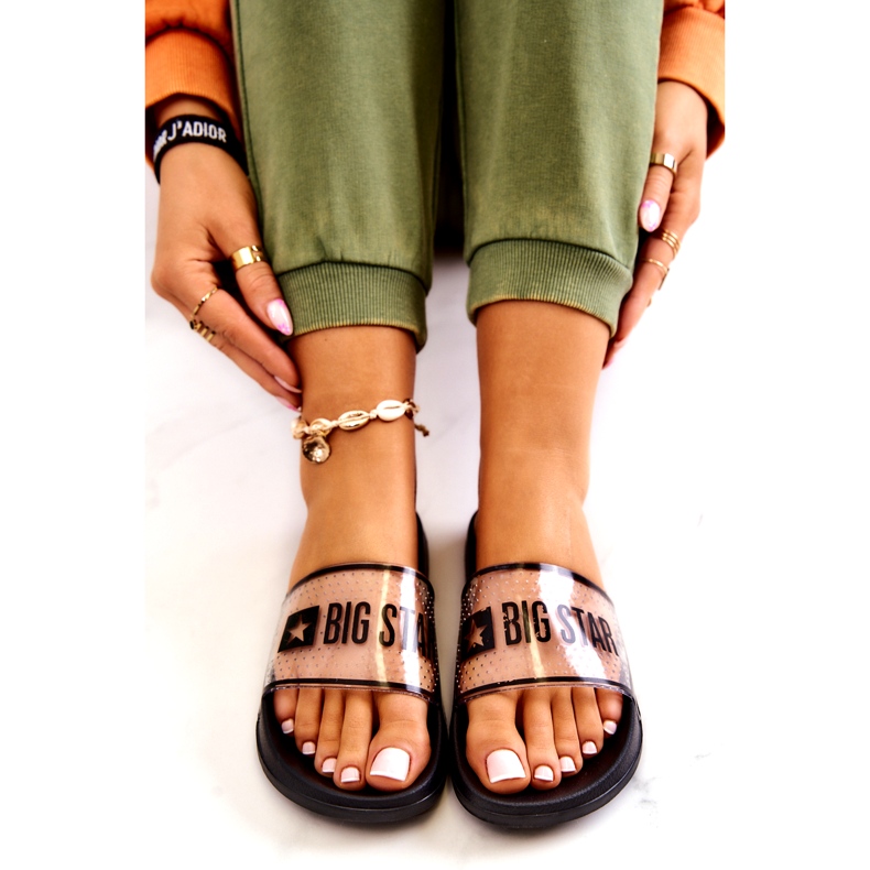 Papuci de damă Big Star JJ274639 Negri negru 2