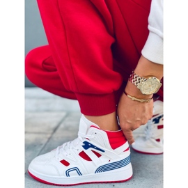 Tenisi înalți Pall White Red alb 3