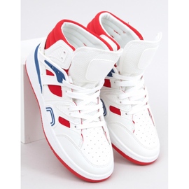 Tenisi înalți Pall White Red alb 2
