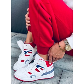 Tenisi înalți Pall White Red alb 1