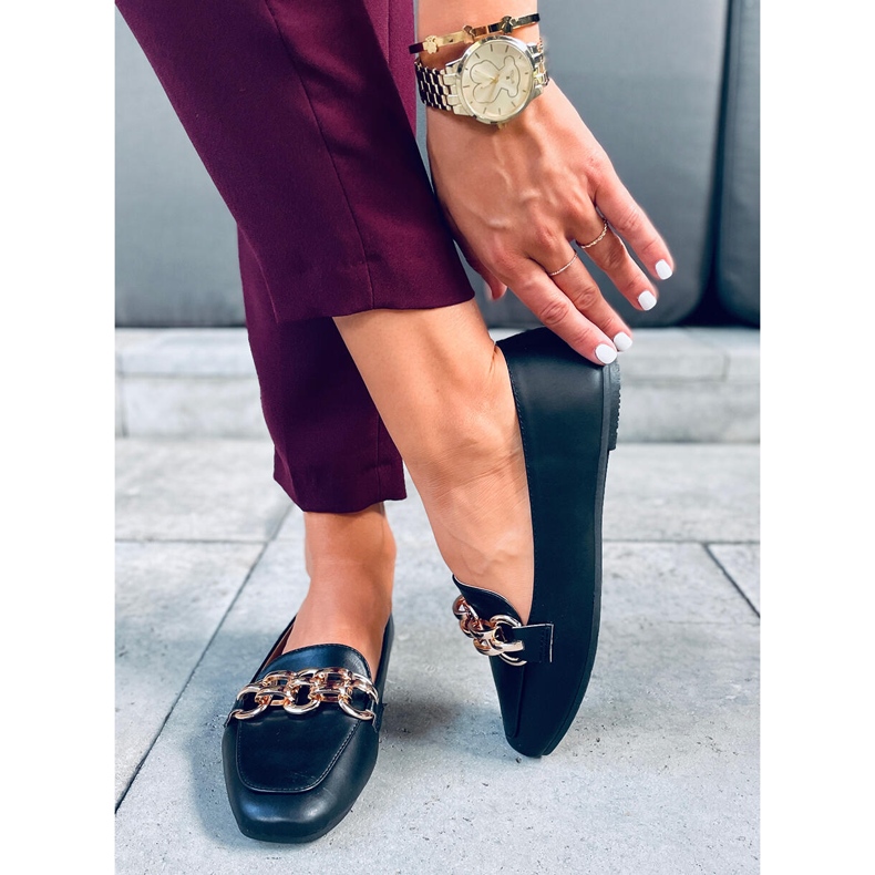 Mocasini dama Bianca Black negru 1