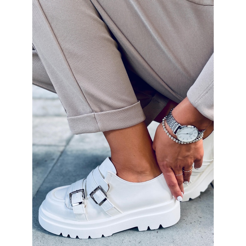 Mocasini de dama Atena White alb 1